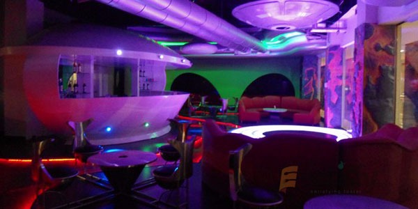 Interior of 9 mars lounge Indirapuram